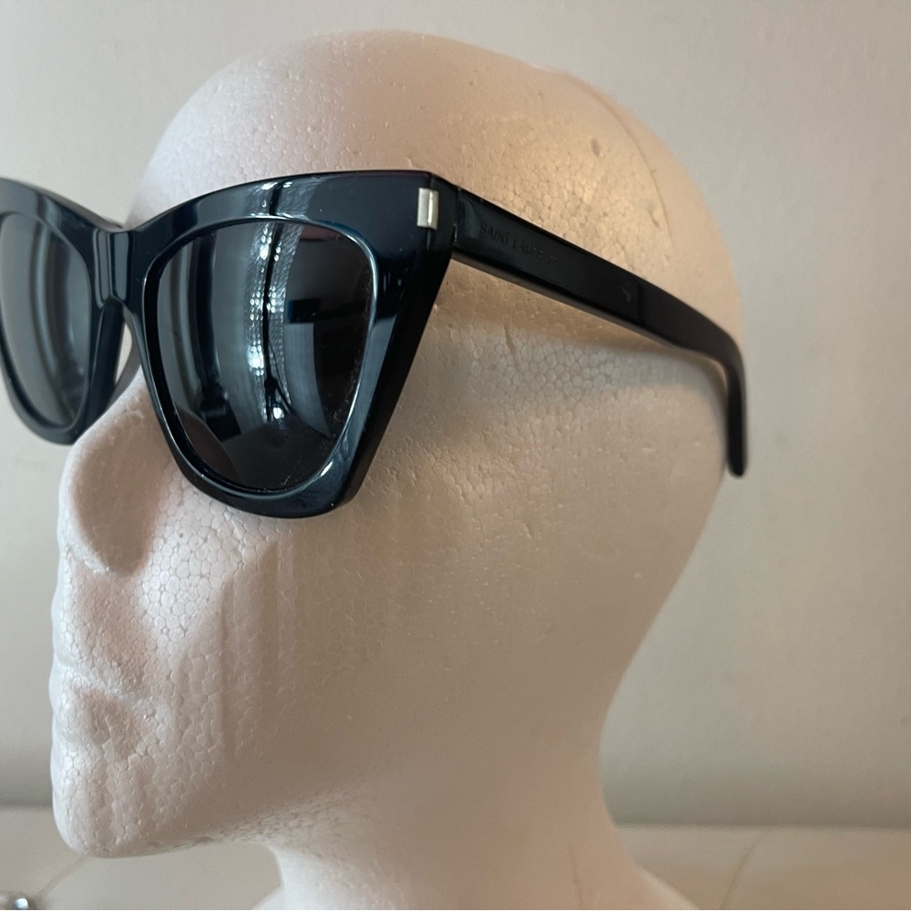 Saint Laurent Black Cat-Eye Sunglasses - Picture 2 of 12